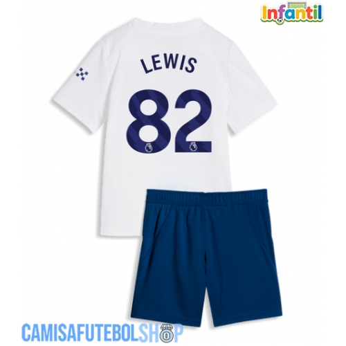 Camisa de time de futebol Manchester City Rico Lewis #82 Replicas 3º Equipamento Infantil 2026-27 Manga Curta (+ Calças curtas)